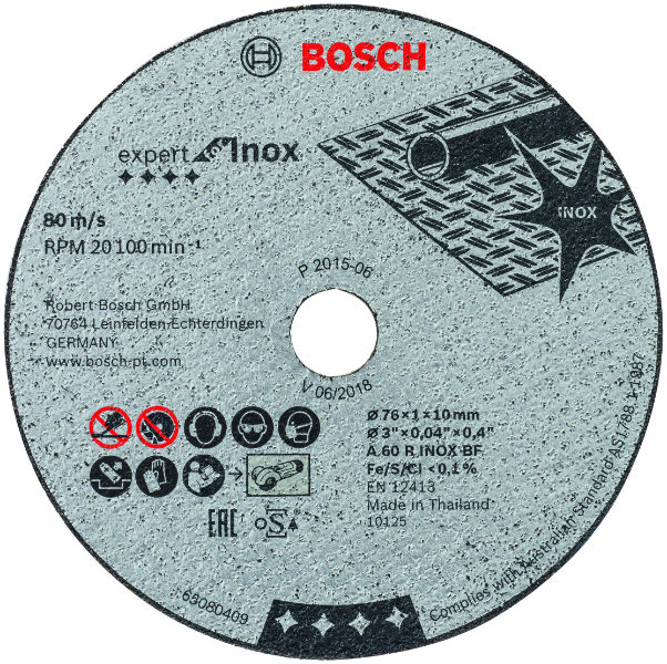 Bosch skæreskive 76x1,0x10 x 5 stk.