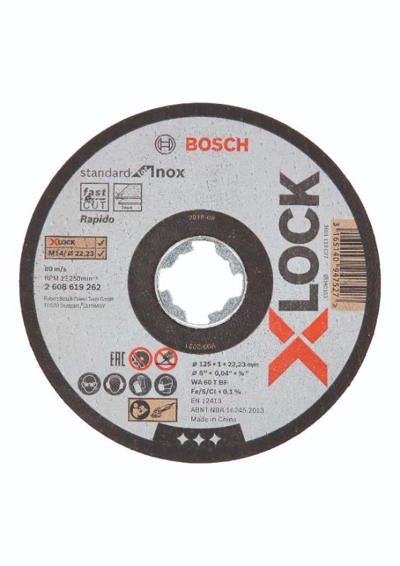 Billede af Bosch X-LOCK-skæreskive Standard for Inox 125 x 22,2 x 1,0mm