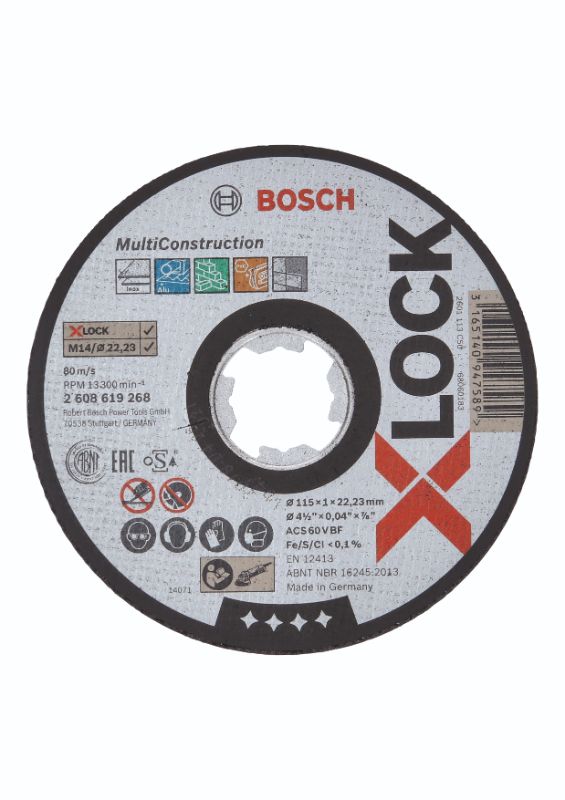 Billede af Bosch X-LOCK Multi Construction-skæreskive 115 x 1,0 x 22,2mm