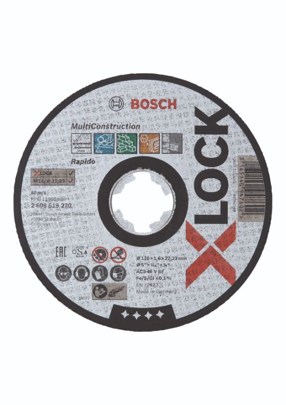 Billede af Bosch X-LOCK Multi Construction-skæreskive 125 x 1,6 x 22,2mm