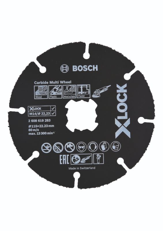 Bosch X-LOCK Carbide Multi Wheel-skæreskive HM 115 x 22,23mm