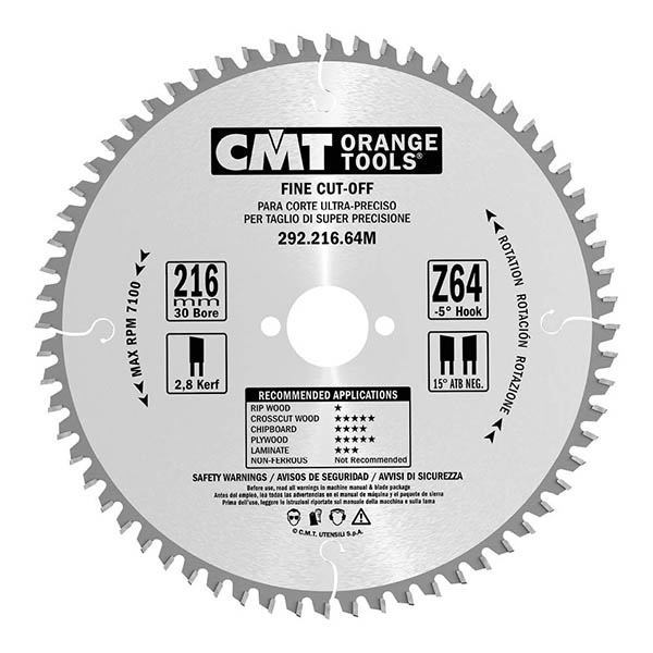 CMT Klinge 184x2,6x30 Z40 W