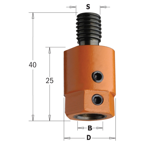 CMT Borholder M10 Flad K10 H