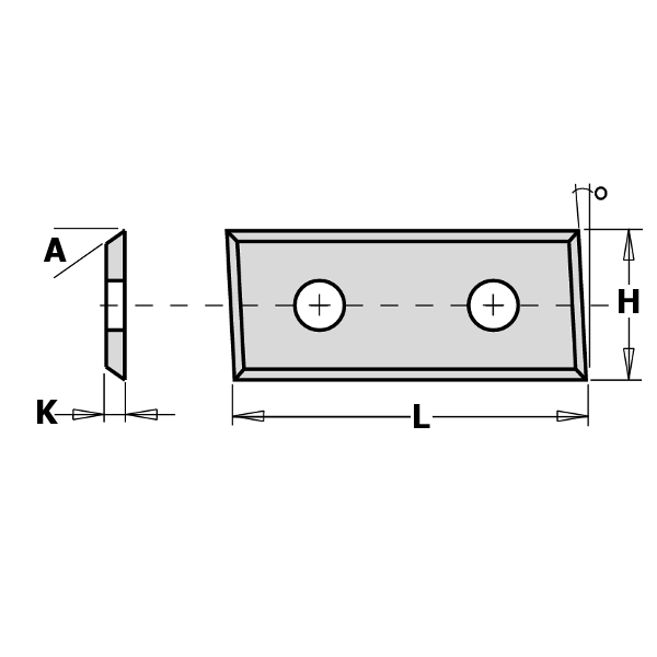 CMT Vendeplatte 28,3x12x1,5 3 ° CMT