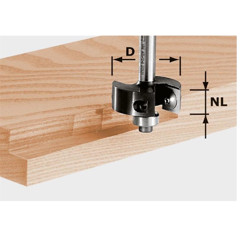 Festool Falsfræser HW med vendeplatter, skaft 8 mm HW S8 D38/12