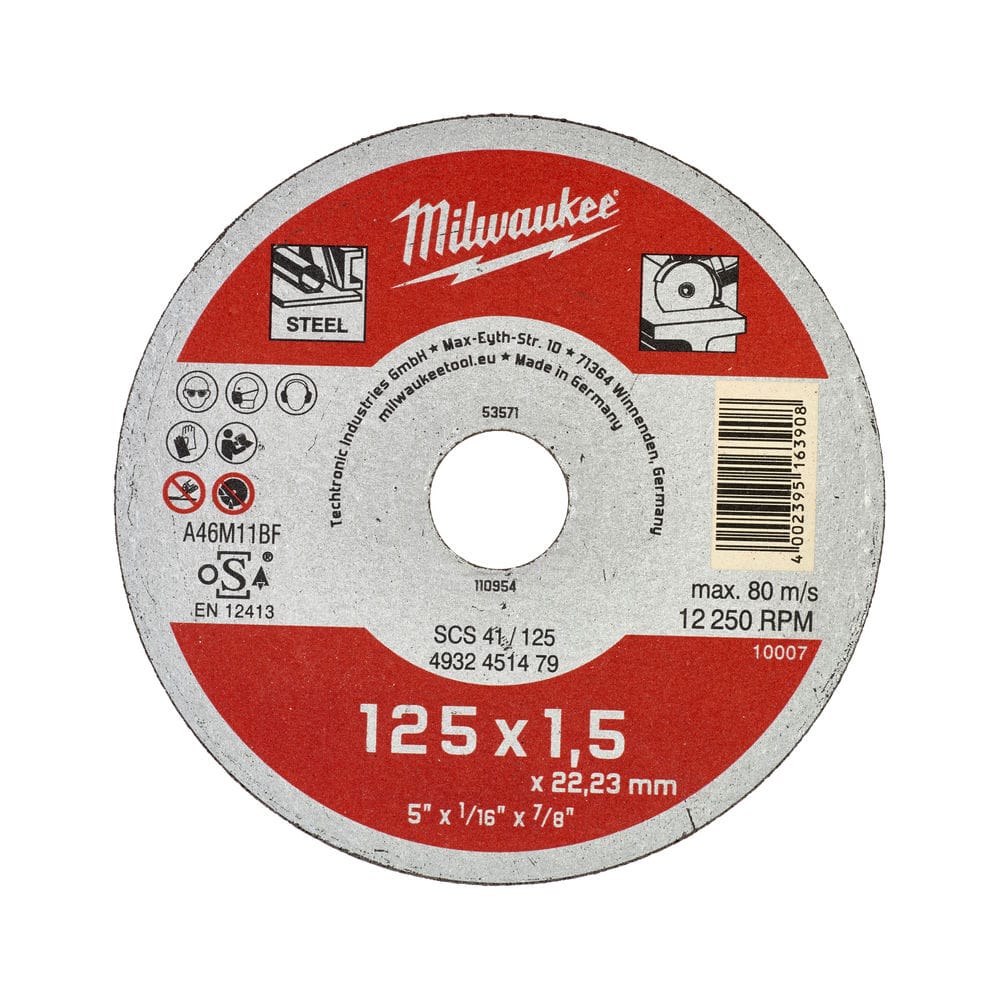 Milwaukee Skæreskive Metal STD 125x1,5mm