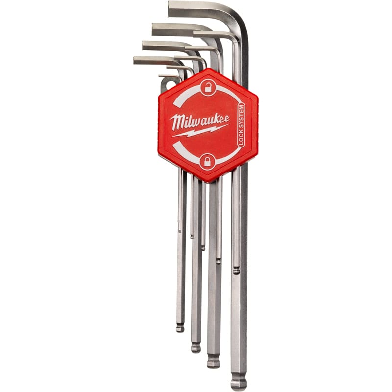 Milwaukee 9 stk Stiftnøgler med kugle HEX KEY