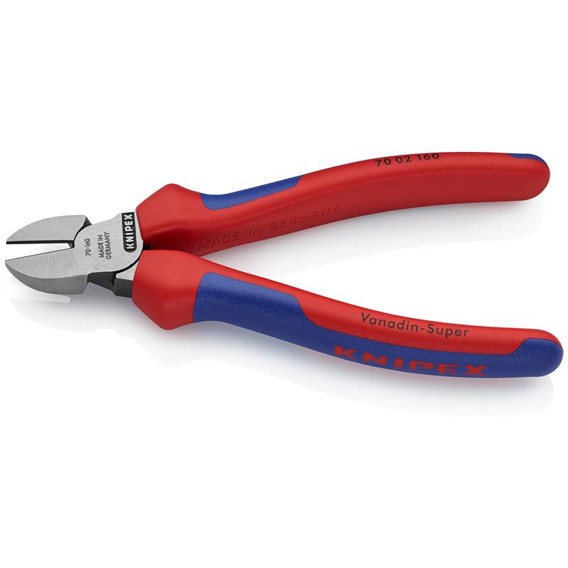 Knipex Skævbider sort atramenteret, med flerkomponent-håndtag 160 mm