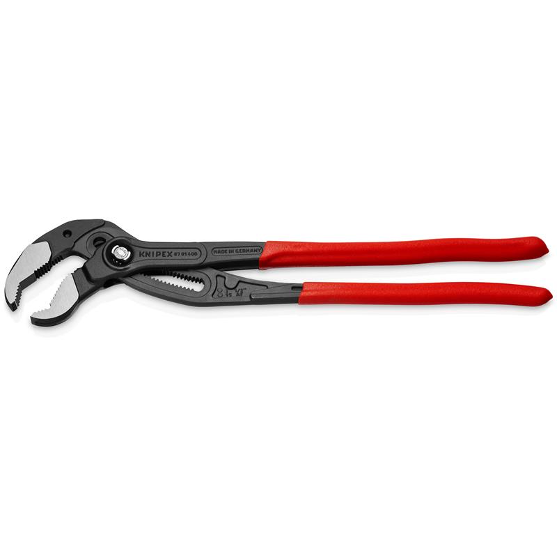 Knipex KNIPEX Cobra ® XL Rør- og vandpumpetang grå atramenteret, betrukket med kunststof 400 mm