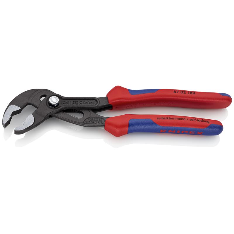 Se Knipex KNIPEX Cobra ® Hightech-vandpumpetang grå atramenteret, med flerkomponent-håndtag 180 mm hos Dorch & Danola A/S