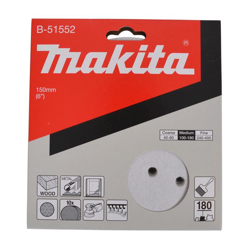 Makita SLIBEPAPIR 150MM K180 HVID 10S B-51552