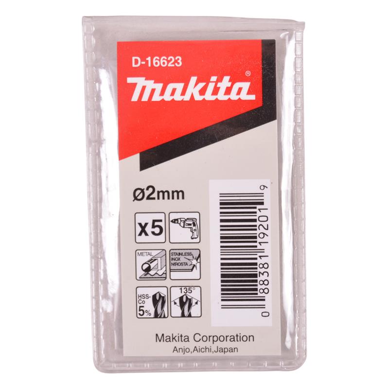 Makita HSS BOR METAL 2,0MM 5ST COBALT D-16623