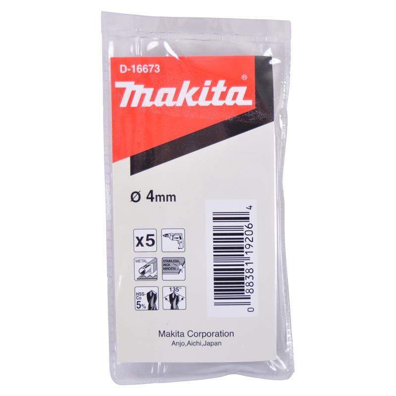 Makita HSS BOR METAL 4,0MM 5ST COBALT D-16673