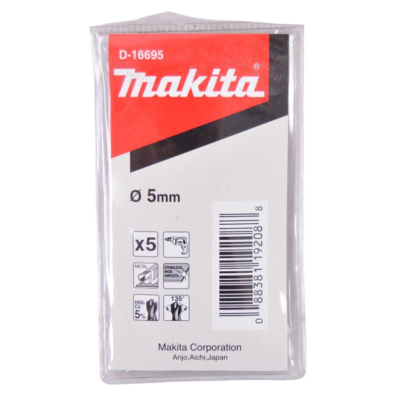 Makita HSS BOR METAL 5,0MM 5ST COBALT D-16695