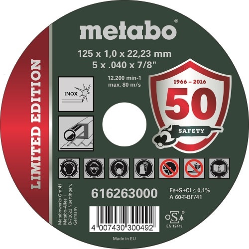 Metabo Skæreskiver INOX 125x1,0x22mm 1 stk.