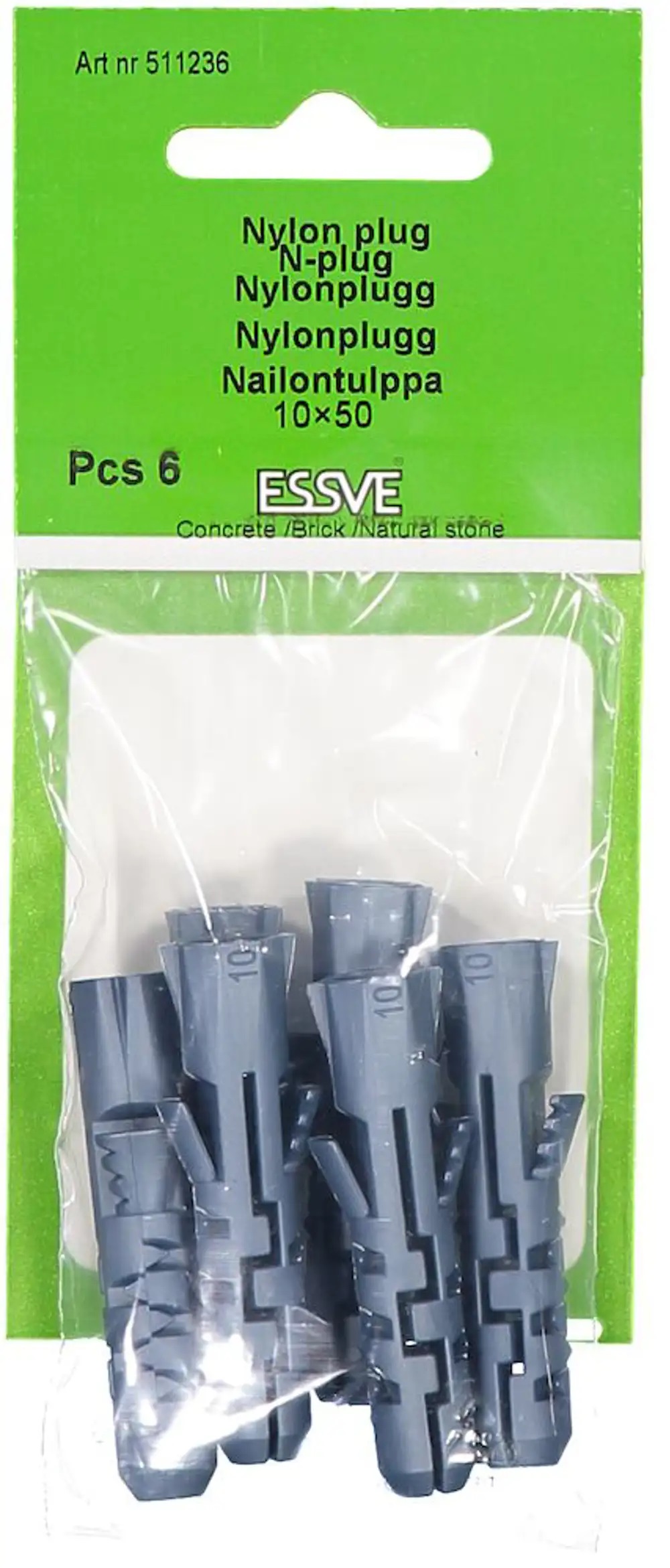 ESSVE Nylon plug N 10 x 50mm 6 stk.