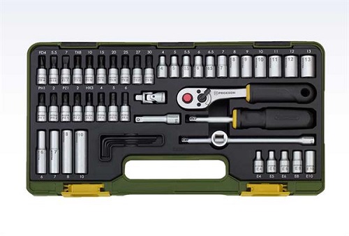 PROXXON Finmek.sæt m/knip.skr. 1/4" 49 dele