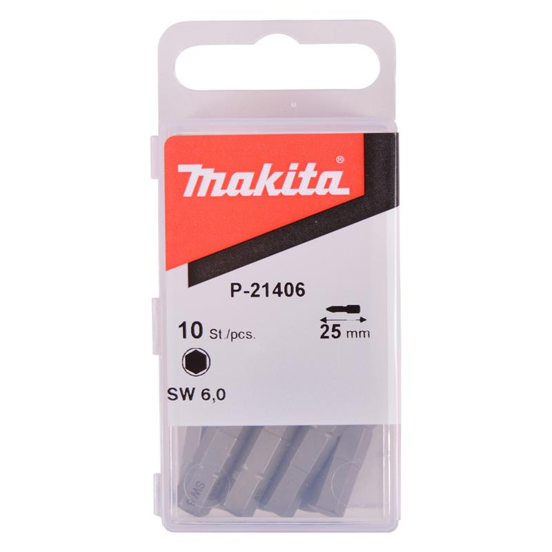 Makita SEKSKANT BITS 6,0X25MM P-21406