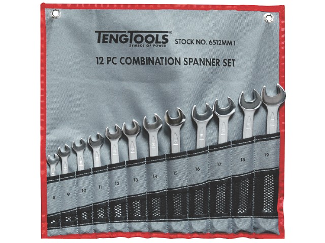 Teng Tools ringgaffelnøglesæt 6510MM med 10 dele 8-19mm