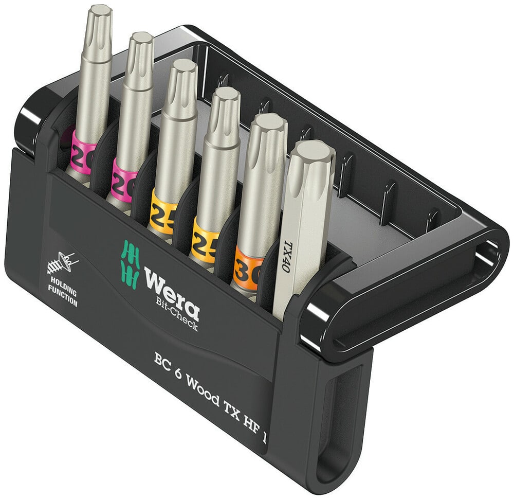 Wera Bitssæt Bit-Check 6 Wood TORX HF 1