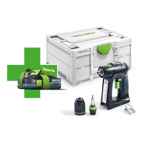 Festool Akku bore-/skruemaskine C 18-Basic Promo inkl. 1 stk. batteri BP 18 Li 4,0 HPC-ASI